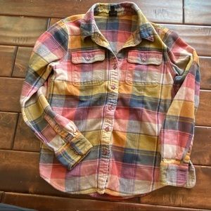 Women’s xs Patagonia flannel shirt dusty rose mauve cotton